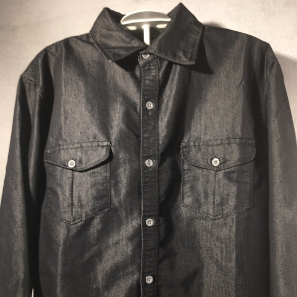 Tapered Dress shirt shiny long-sleeve very soft - Picture 3 of 6